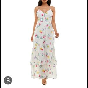 Floral White Maxi Dress